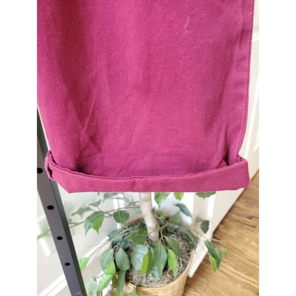 St Johns Bay Womens Red Slash Mid Rise Flat Front Girlfriend Chino Pants Size 18 - Picture 6 of 15